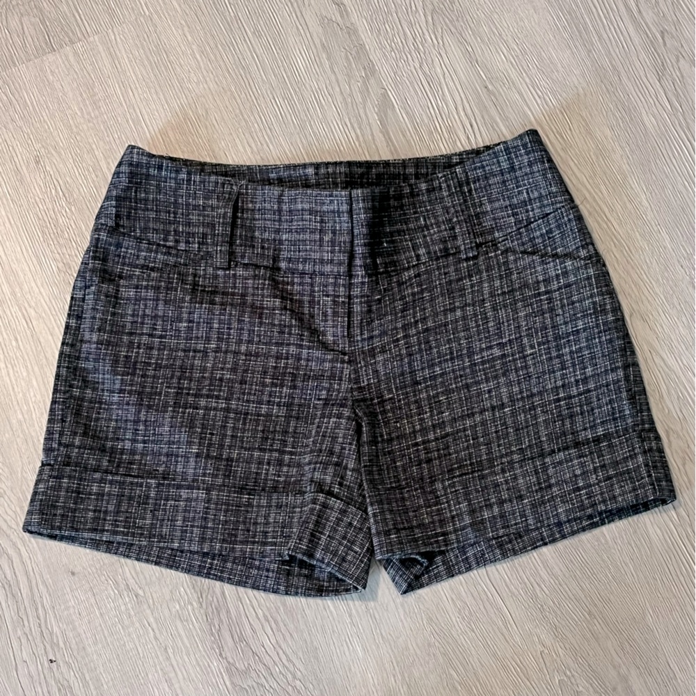 Express black and white cotton dress short
